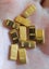 Novelty Replica Mini Gold Bars 15 Piece Set 999.9 Coated Bullion n Display Case Carousel 3