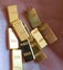 Novelty Replica Mini Gold Bars 15 Piece Set 999.9 Coated Bullion n Display Case Carousel 5
