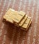 Novelty Replica Mini Gold Bars 15 Piece Set 999.9 Coated Bullion n Display Case Carousel 6
