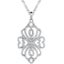 925 Sterling Silver CZ Diamond Necklace "Bridgerton" Carousel 1