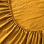 Dreamaker Superfine Washed Microfibre Combo Fitted Sheet Set Mustard King Single Carousel 5