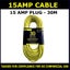 30MTR 15AMP HEAVY DUTY EXTENSION CORD 15 AMP PLUGS Carousel 2