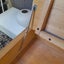Cool, solid wood midcentury desk or hall table Carousel 6