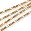 GOLD DEAL | 9kt Gold Refurbished Rounded Profile Figaro Chain 50cm Carousel 4
