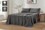 Brosa Stonewashed Cotton Sheet Set (Charcoal, Single) Carousel 2