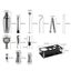 20Pcs Cocktail Shaker Set Stainless-Steel Bartender Kit Martini Strainer Maker Carousel 2