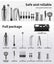 20Pcs Cocktail Shaker Set Stainless-Steel Bartender Kit Martini Strainer Maker Carousel 7
