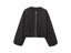 Black Soft Cropped Bomber Jacket For Women Long Sleeve Carousel 5