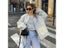Women Vintage Floral Print Cropped Puffer Jacket Carousel 4