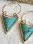 Arizona Nights Turquoise Howlite Geo Hoop Earrings Carousel 1