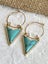 Arizona Nights Turquoise Howlite Geo Hoop Earrings Carousel 2