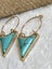 Arizona Nights Turquoise Howlite Geo Hoop Earrings Carousel 3