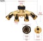 Brass 4 Way Garden Hose Tap Connector Adapter Garden Irrigation Carousel 1