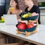 2 Tier Bamboo Fruit Stand For Kitchen Space Saving Countertop Organizer With Ven Carousel 6