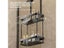 Bathroom Punch Free Wall-mounted Storage Rack 1/2 Tiers Carousel 4