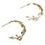Gold Hoop Floral Earrings "Parnika" Carousel 3