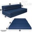 Fraser Country: Double - Tri-Fold Foam Folding Mattress and Sofa Bed (Navy) Carousel 3