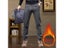 Thermal Fleece Lined Slim Boot Cut Jeans For Men Carousel 1