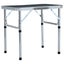 vidaXL Folding Camping Table Grey Aluminium 60x45 cm Carousel 1