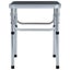 vidaXL Folding Camping Table Grey Aluminium 60x45 cm Carousel 3