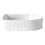 Linea Arch 415mm Fluted Soft Square Vessel Basin – Gloss White Carousel 2