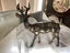 Mid century brass deer with hand etched detailing Carousel 8