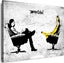 Framed $1 RESERVE 1 Panel Canvas Art Print - Banksy - Banana Carousel 2