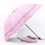 Hod Health & Home Lovely Manual Sun Umbrella Uv Protection Three Fold Lace With Carousel 6