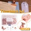 465Pcs Rose Gold Thumbtacks Binder Clips Push Pins Set Office Supplies With Box Carousel 3