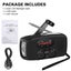 Hand Crank Emergency Radio, Portable Radio Solar Powerd AM FM WB NOAA Weather Carousel 5