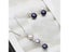925 Silver Natural Pearl Necklace Earrings Set For Wife Mother Carousel 1
