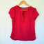 Jacqui.E Size 6 - Solid Color Notch Neck Blouse Carousel 1