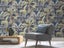 Wallpaper. Tropical Leaves - Navy. #485288 Lot 002. PTW. Carousel 3