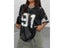 Women's V-Neck Patchwork Football Jersey T-Shirt Carousel 1