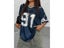 Women's V-Neck Patchwork Football Jersey T-Shirt Carousel 6
