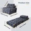 Folding Sofa Convertible Comfy Foam Couch Bed Foldable Mattress Carousel 1