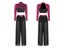 Women Dance Costume Set Long Sleeve Crop Top Sheer Mesh Slit Pants Carousel 1