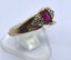 9ct Yellow Gold ring with pink stone & Diamonds size N Carousel 2