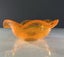 Japanese Bullicante MCM Art Glass Bowl Tangerine 1950s Carousel 1