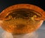 Japanese Bullicante MCM Art Glass Bowl Tangerine 1950s Carousel 6