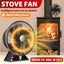 Stove Fan Heater Powered Fireplace Top Wood Burning Log Burner Blade Heater Carousel 1