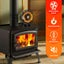 Stove Fan Heater Powered Fireplace Top Wood Burning Log Burner Blade Heater Carousel 2