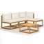 Vida Xl 5 Piece Garden Lounge Set With Cushion Cream Solid Acacia Wood Carousel 1