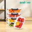 ZUNI Glass Food Container with Lid 5 Packs Airtight Meal Pre Storage Carousel 1