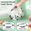 ZUNI Glass Food Container with Lid 5 Packs Airtight Meal Pre Storage Carousel 4