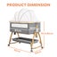 PlayPals 3-in-1 Baby Cot Crib Bed Bassinet Bedside Sleeper Portable Foldable Carousel 10