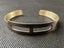Sterling Silver & Gold Accent Cuff Bracelet – 18.65g – Hallmarked 925 - Lot F700 Carousel 3