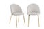 Set of 2 Shangri-La Subiaco Velvet Dining Chairs (Light Grey) Carousel 1