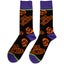 Rob Zombie Orange Skulls Ankle Socks Carousel 1