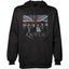 Queen Hoodie Vintage Union Jack band logo new Official Mens Black Pullover Carousel 1
